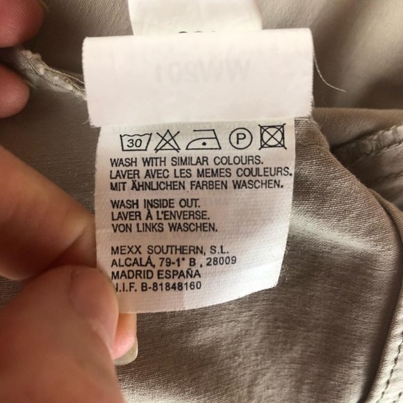 Mexx Beige Button Front Long Sleeve Jacket Sz 12 - Picture 11 of 11